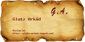 Glatz Arkád névjegykártya